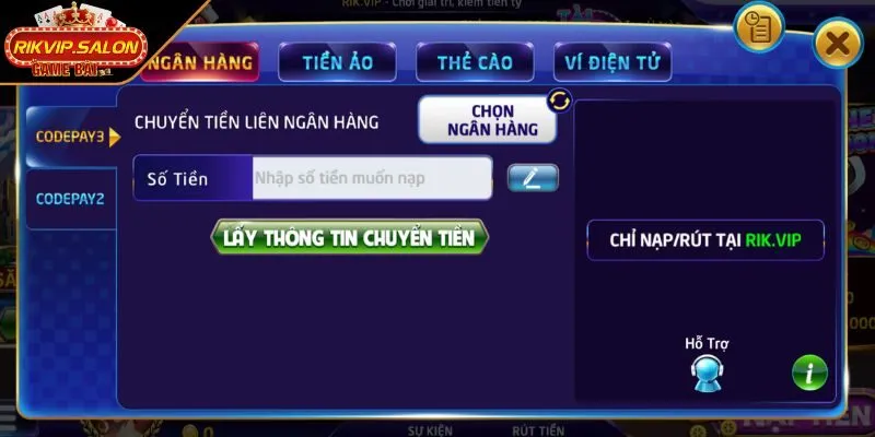 Hướng dẫn chi tiết quy trình nạp dễ dàng qua từng bước